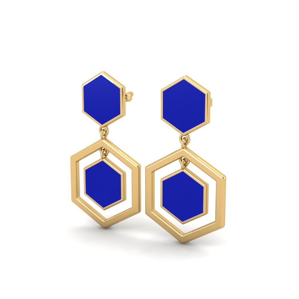 9k Oro Amarillo Pendientes Munsif