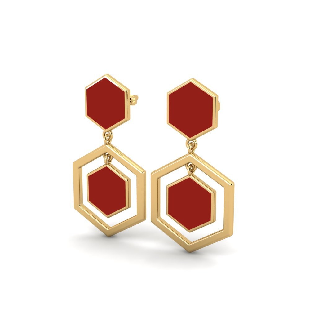 9k Oro Amarillo Pendientes Munsif