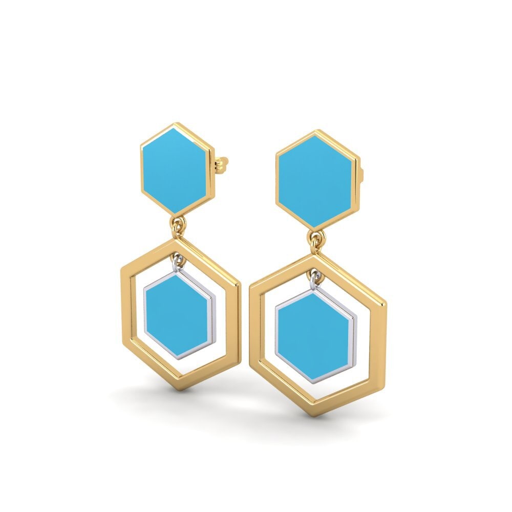 14ct Yellow & White Gold Earring Munsif