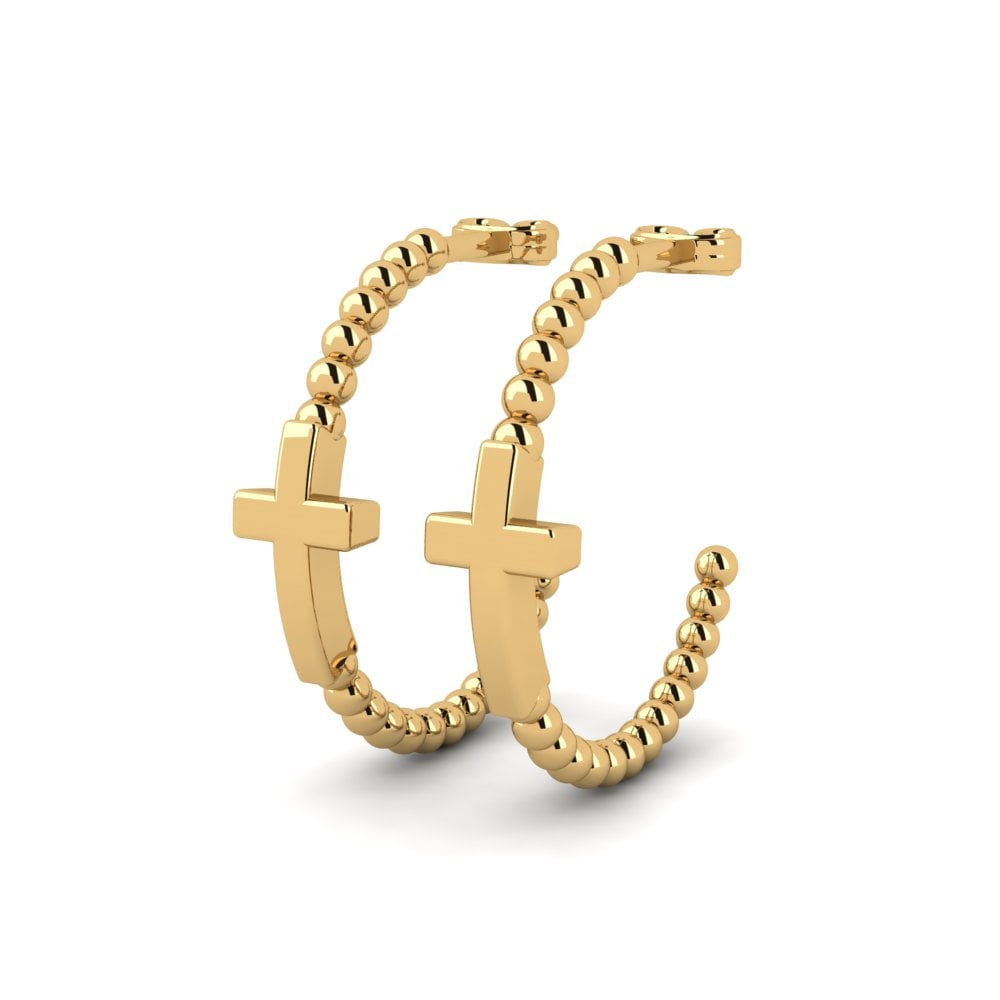 9k Oro Amarillo Pendientes Nerten