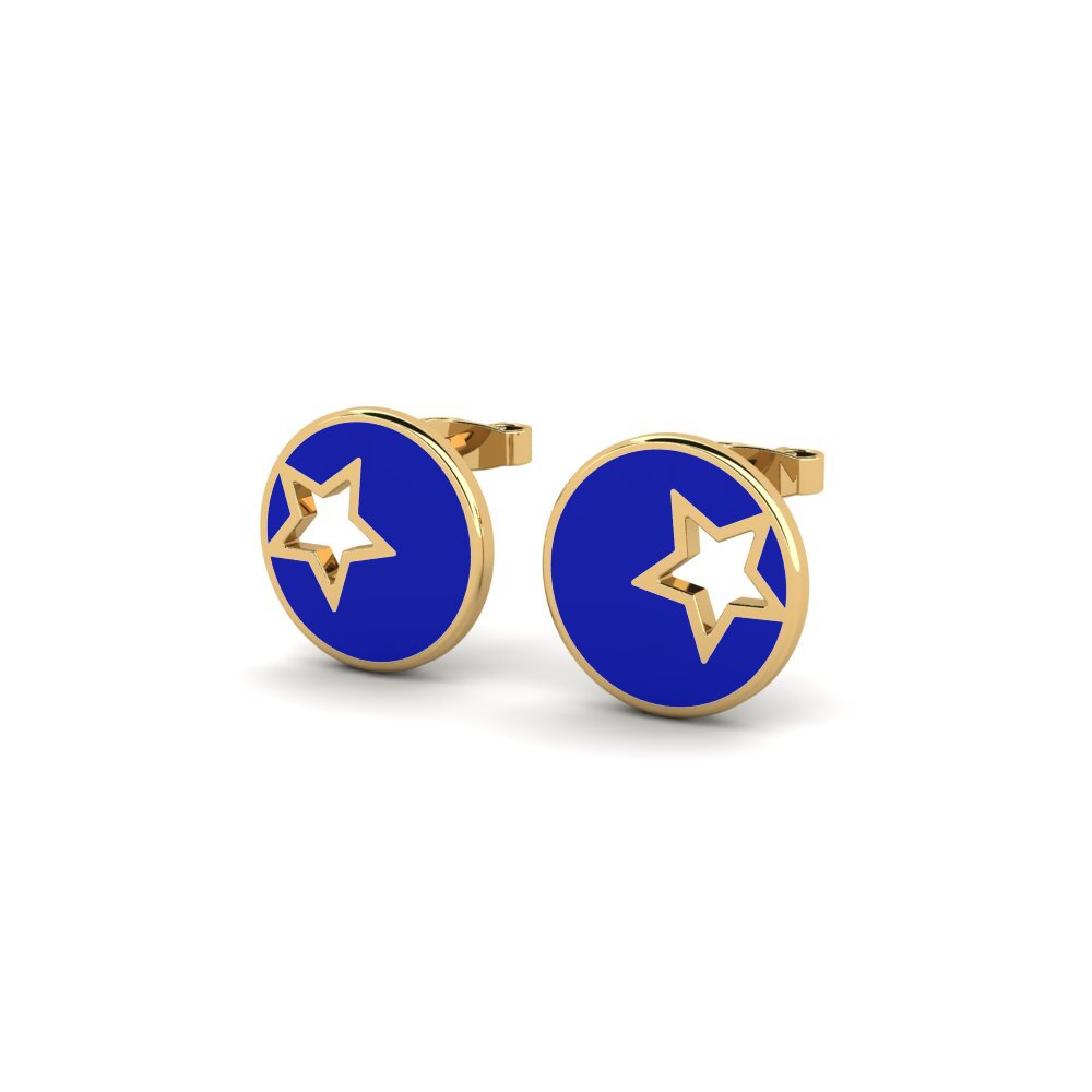 9k Oro Amarillo Pendientes Onward