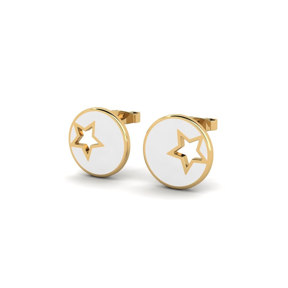 9k Oro Amarillo Pendientes Onward