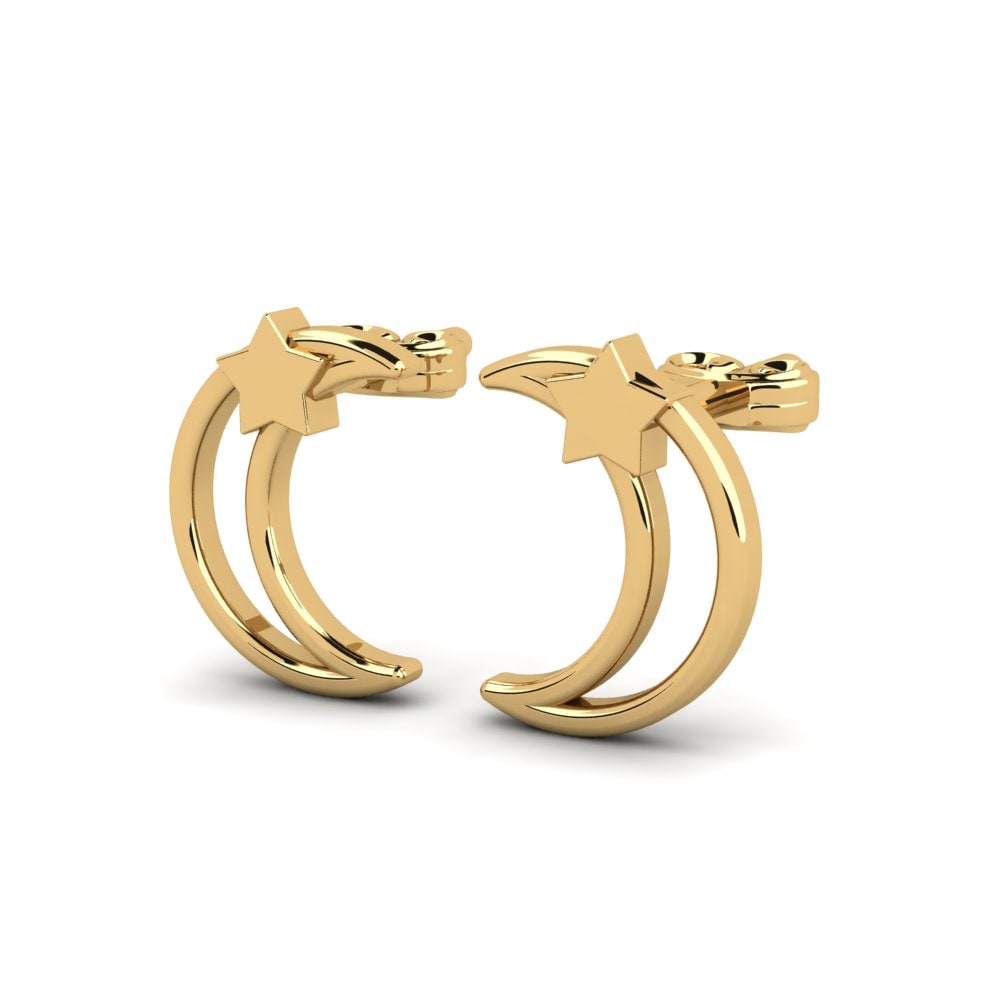 9k Oro Amarillo Pendientes Orense