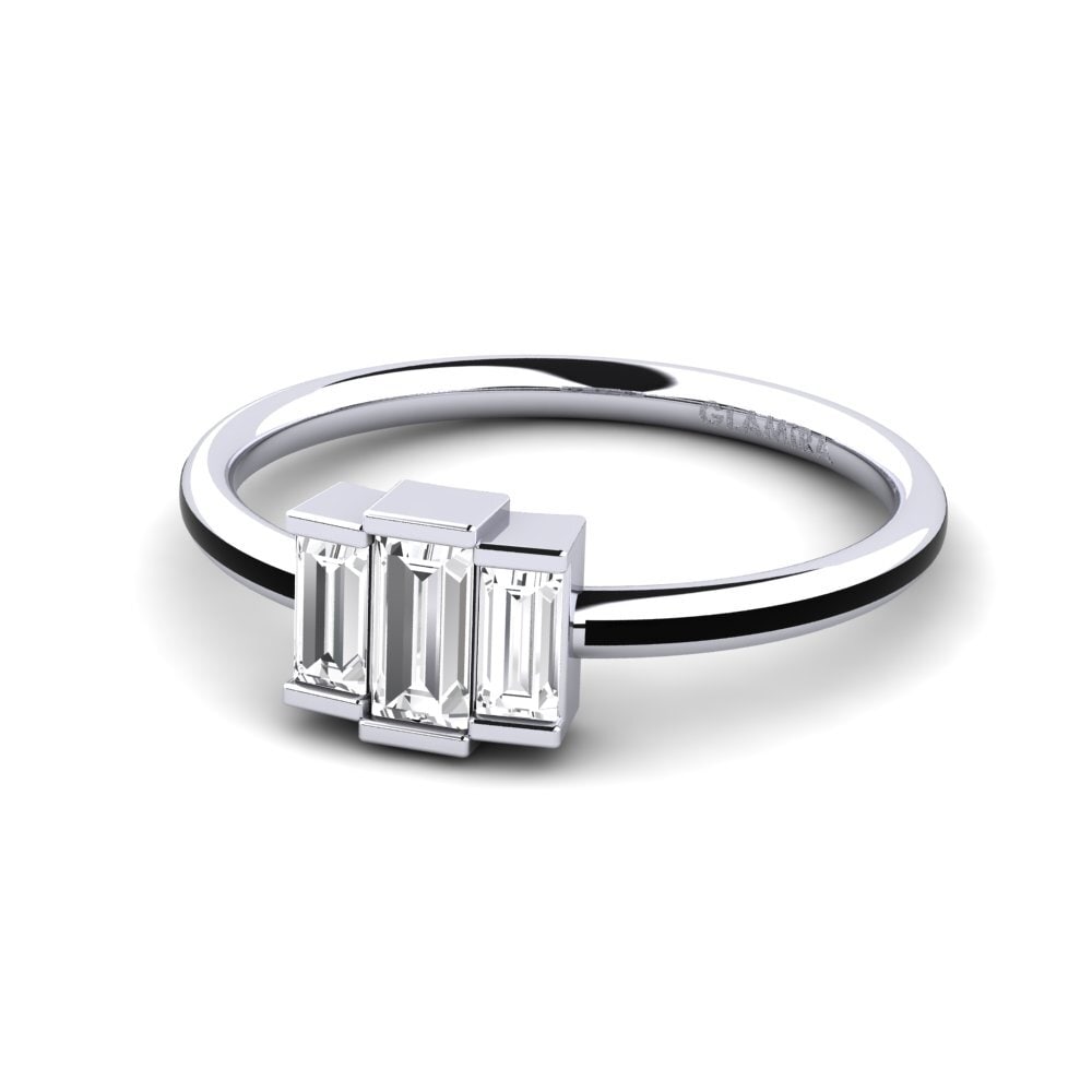 Zafiro blanco Anillo Misha