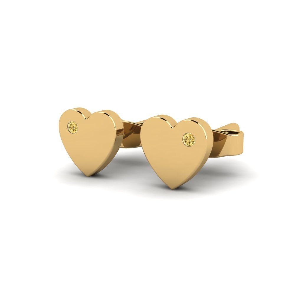 14ct Yellow Gold Yellow Diamond Kid's Earring Aliane