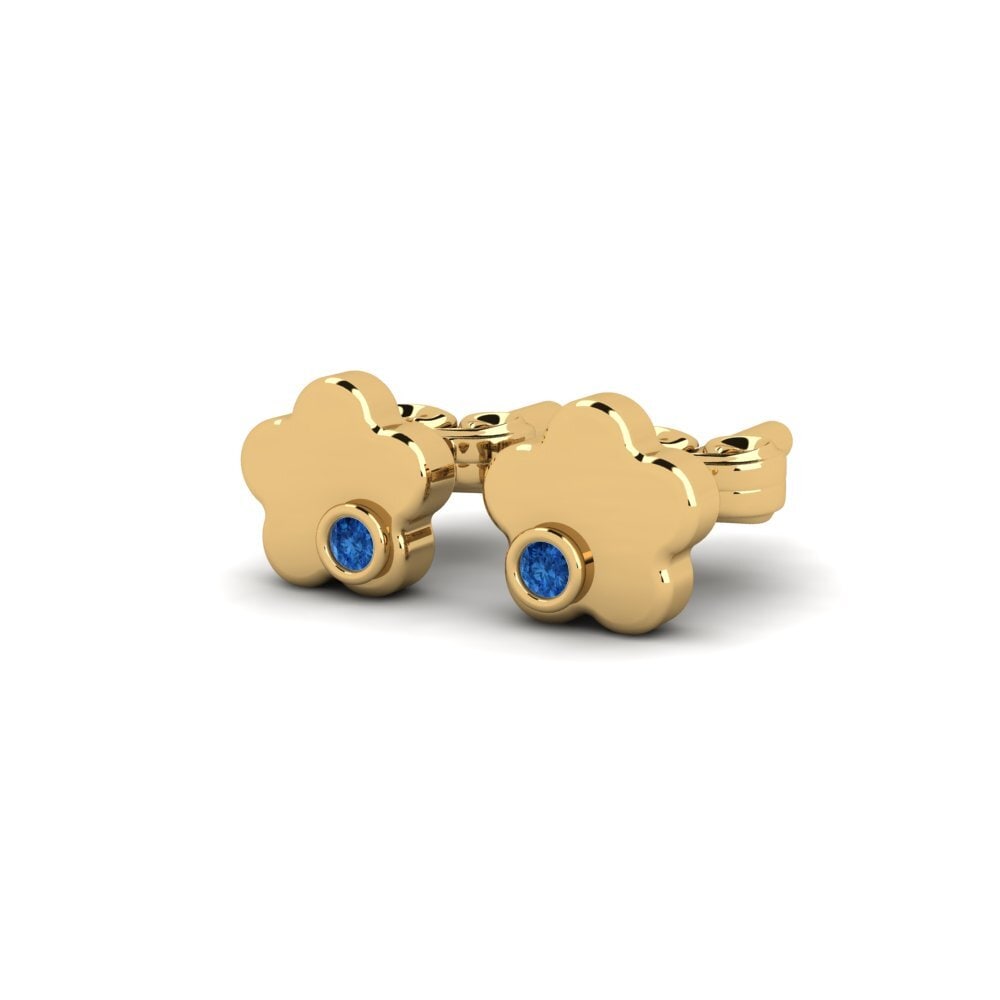 Dark Blue Zirconia Kid's Earring Eagles