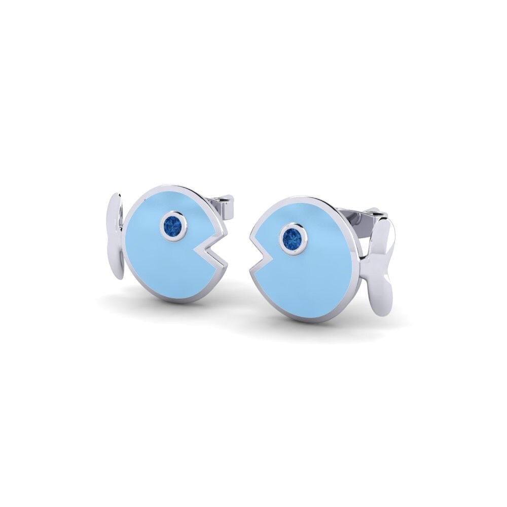 Zircone Bleu Foncé Boucle d'oreille enfant Fugue