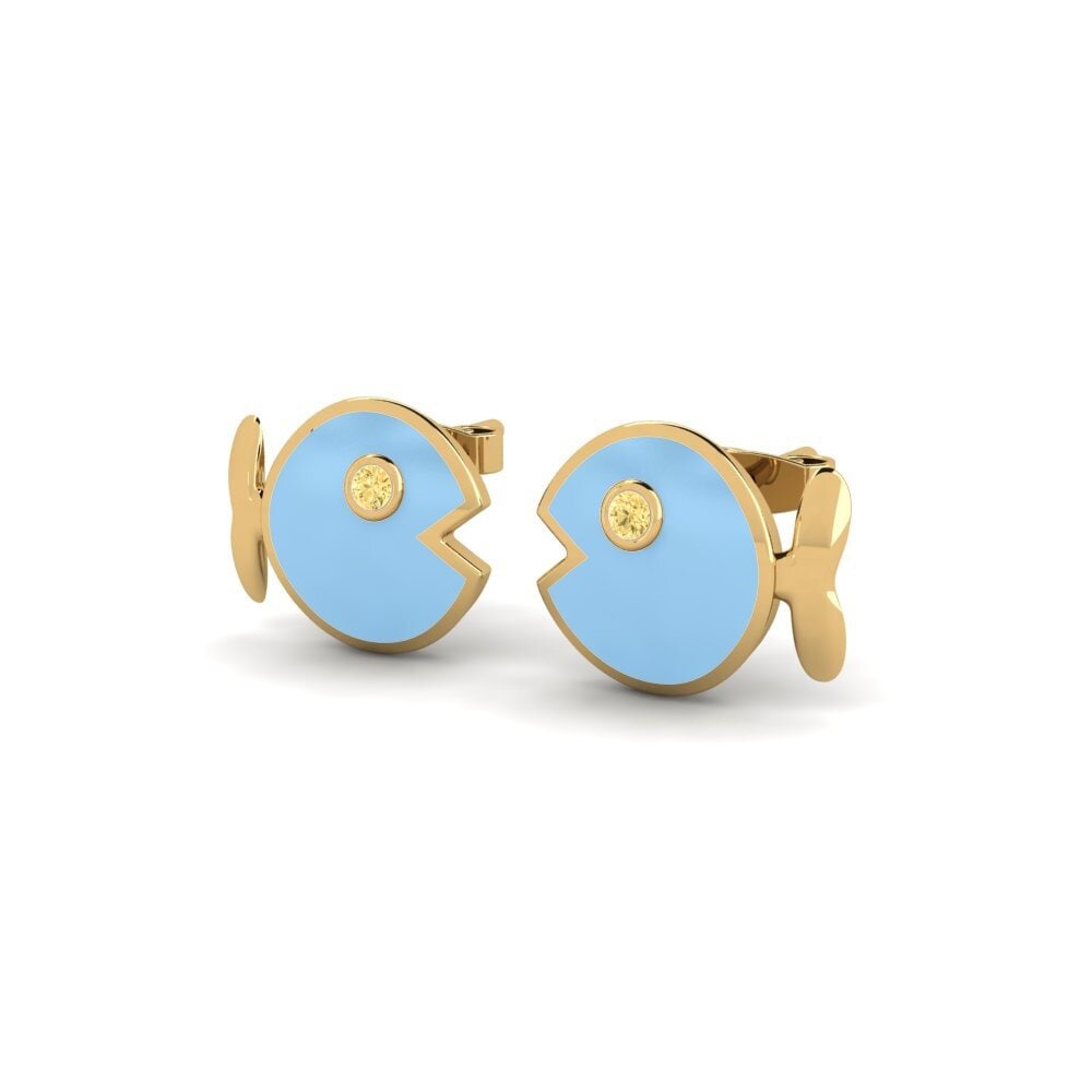 14ct Yellow Gold Yellow Diamond Kid's Earring Fugue