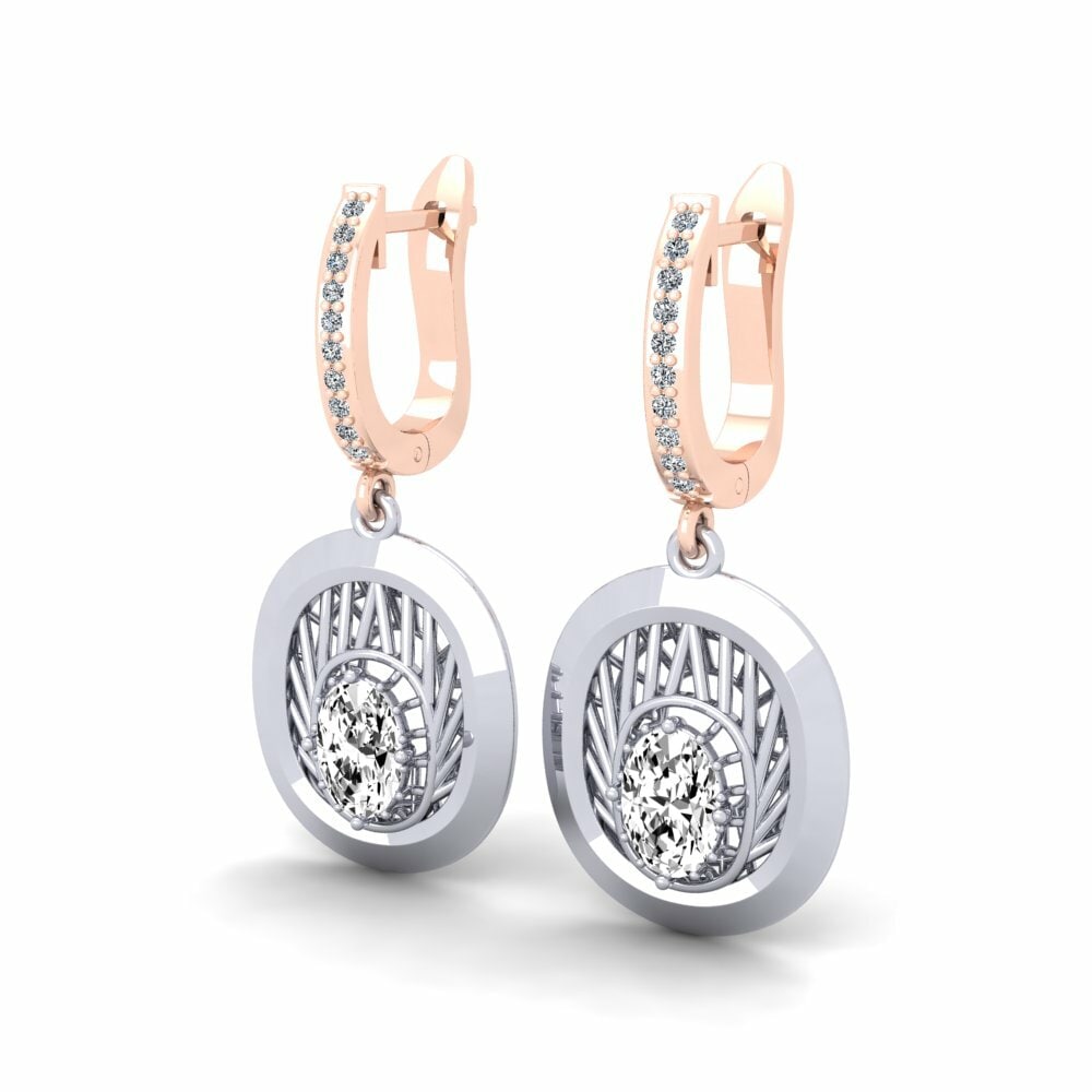 Moissanite Boucle d'oreille femme Detail