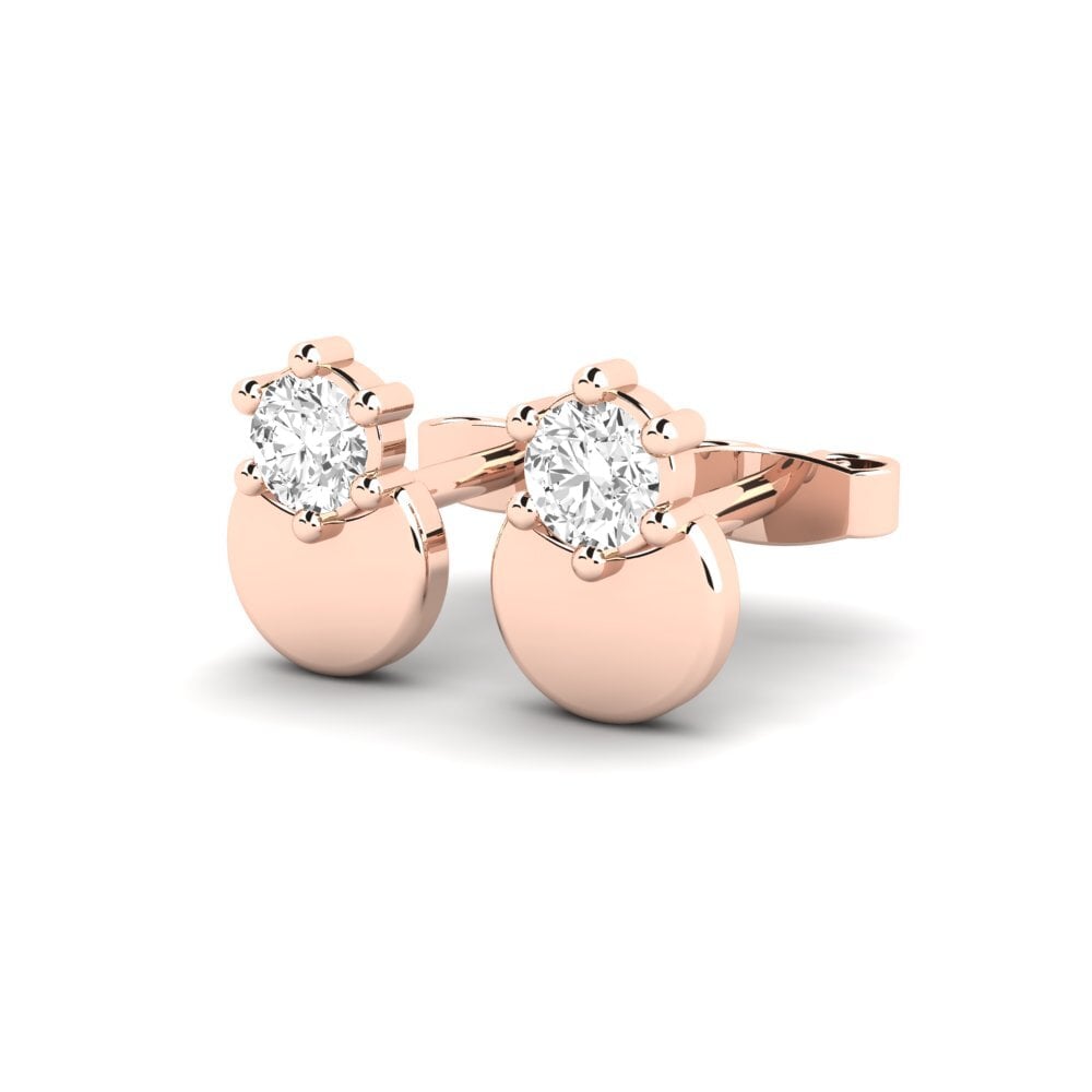 Oro Rosso 750 Zaffiro Bianco Orecchino da donna Droop