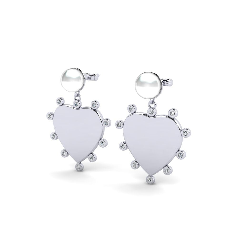 14ct White Gold Women's Earring Elgina