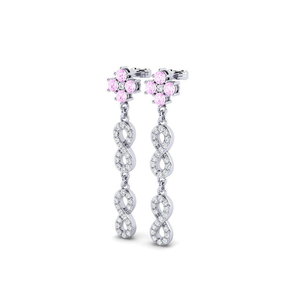 Pink Sapphire Women's Earring Enplane