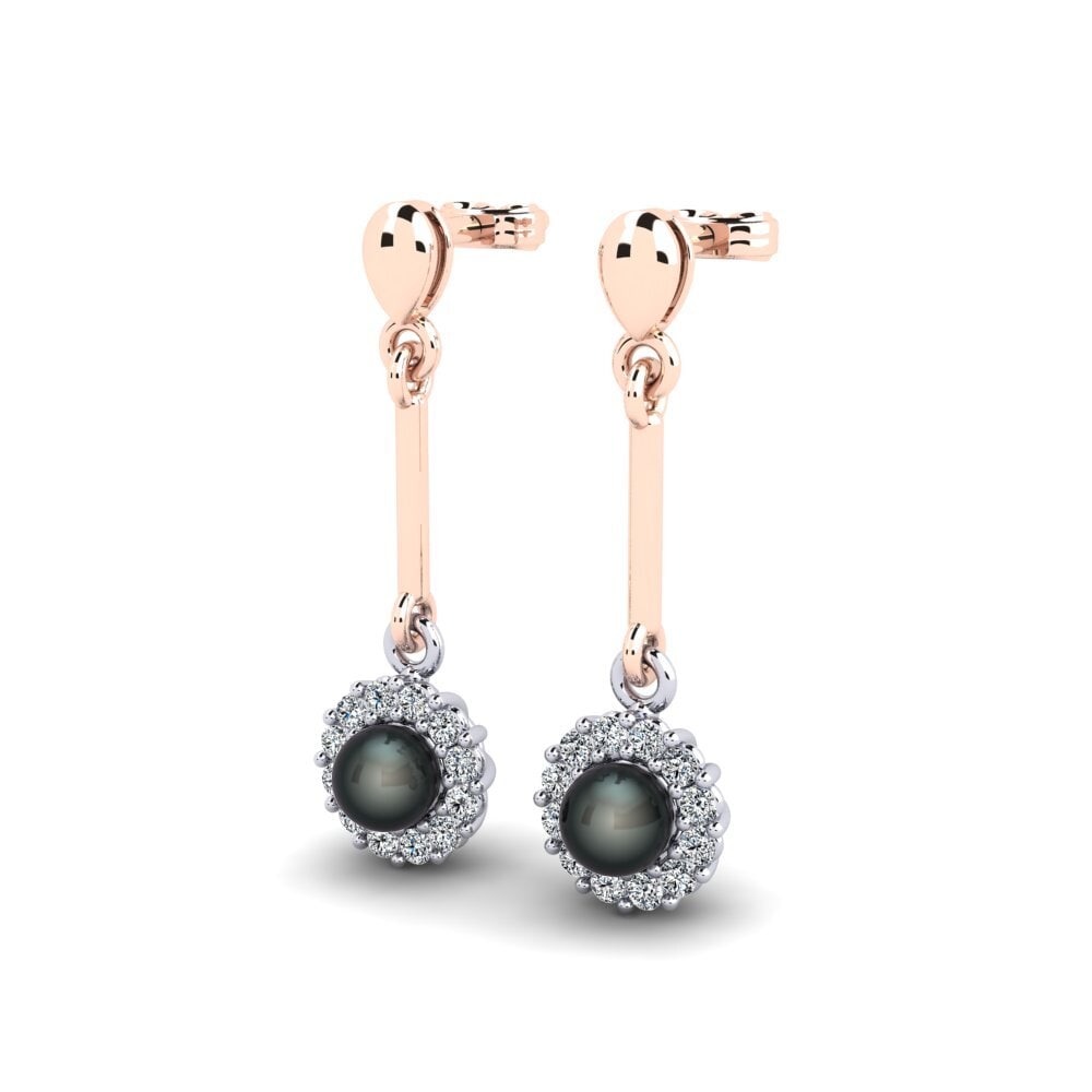 14ct Rose / White Gold Women's Earring Esrog