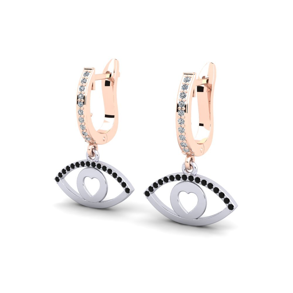 Black Sapphire Women's Earring Estop