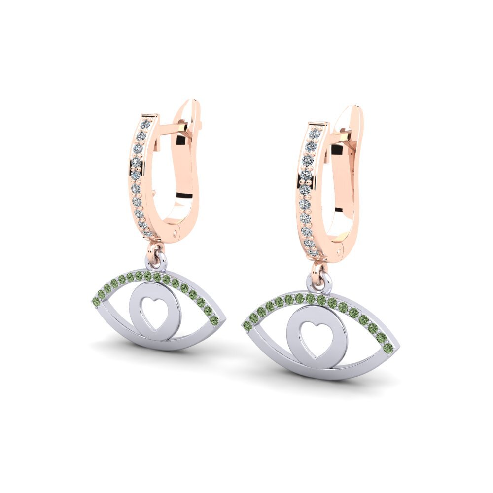 Green Diamond Women's Earring Estop