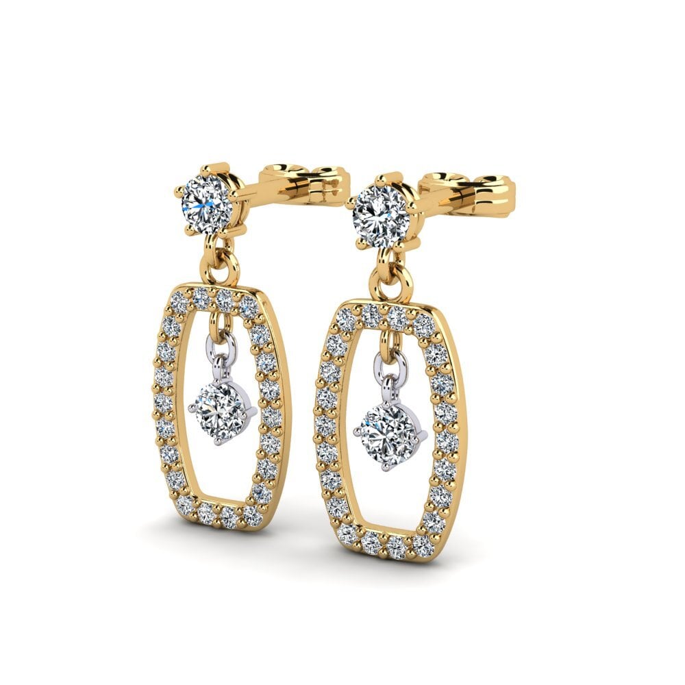 14ct Yellow & White Gold Women's Earring Ewduj