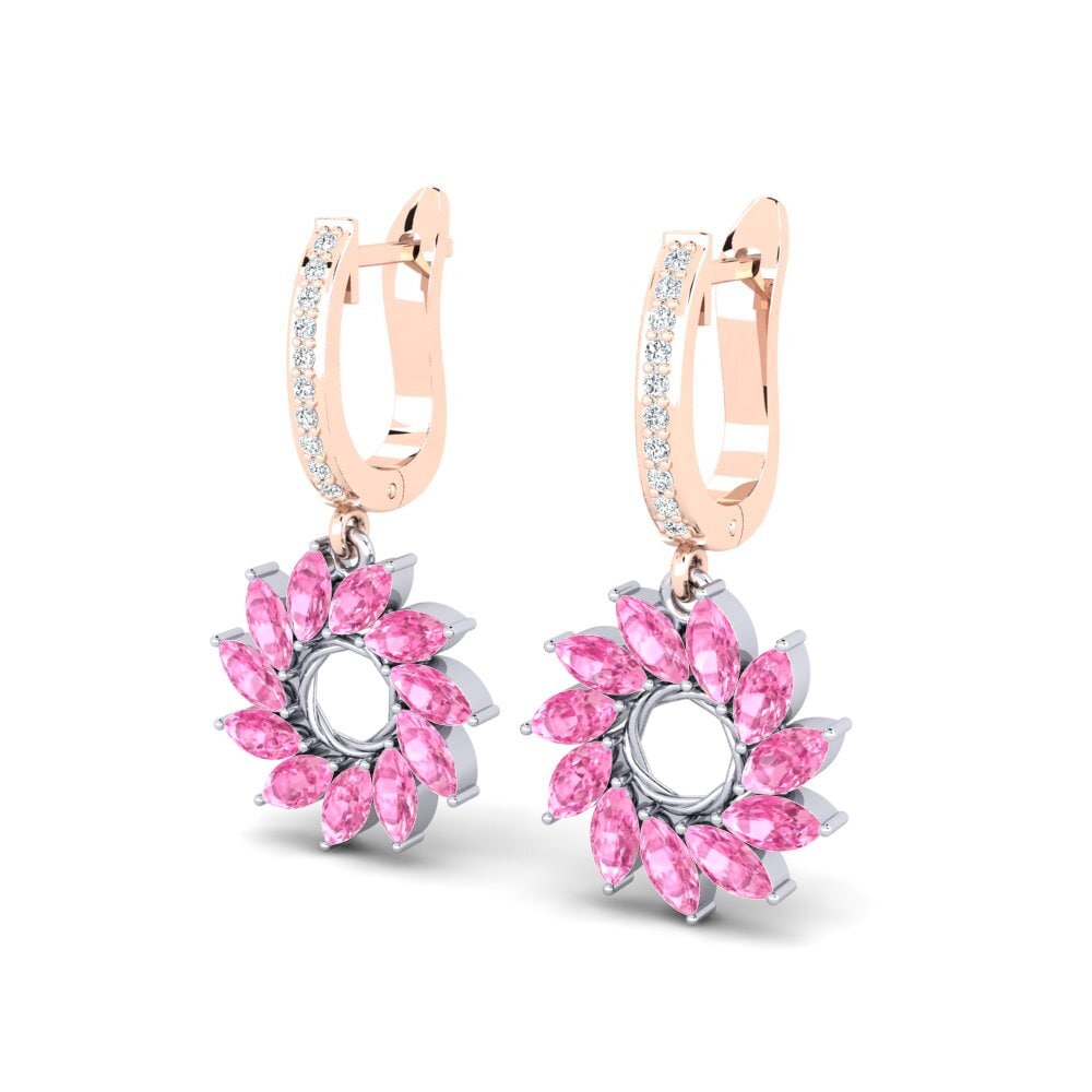Đá Sapphire Hồng Bông tai nữ Extrosyne