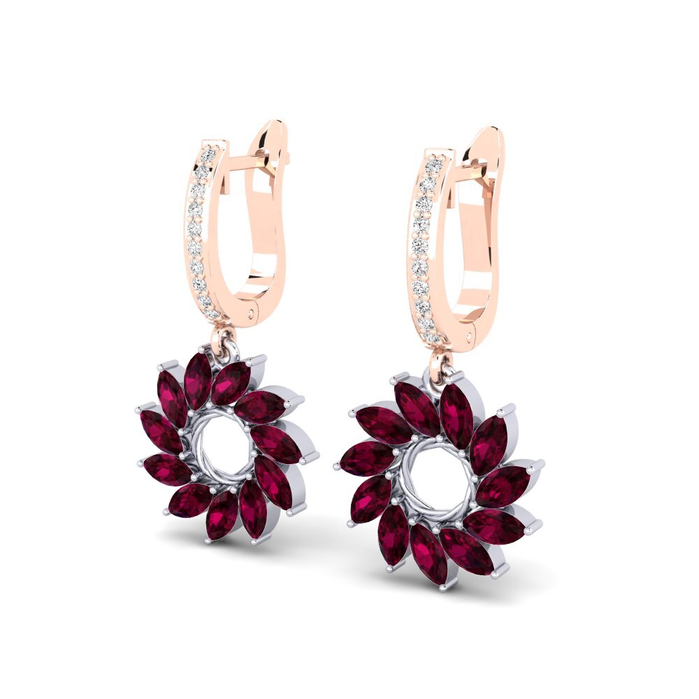 Đá Rhodolite Bông tai nữ Extrosyne