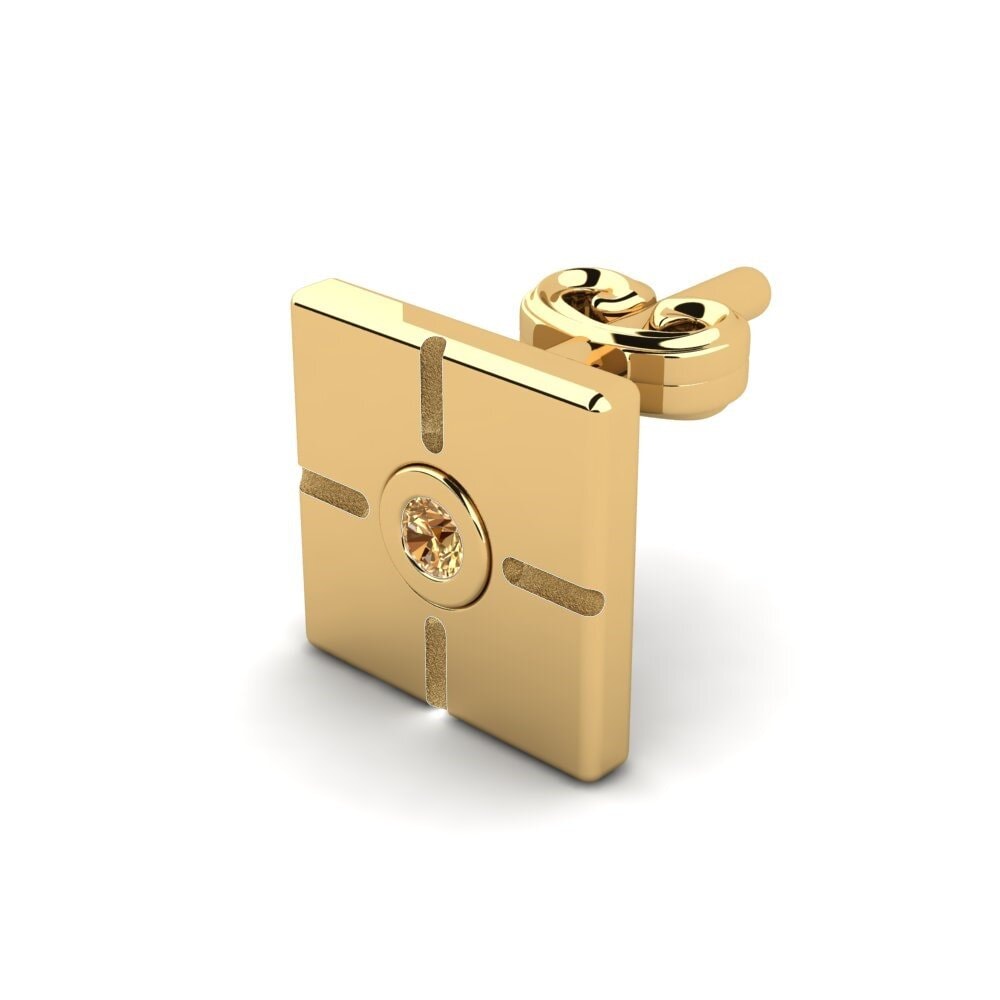 14k Oro Amarillo Pendiente para hombre Filate