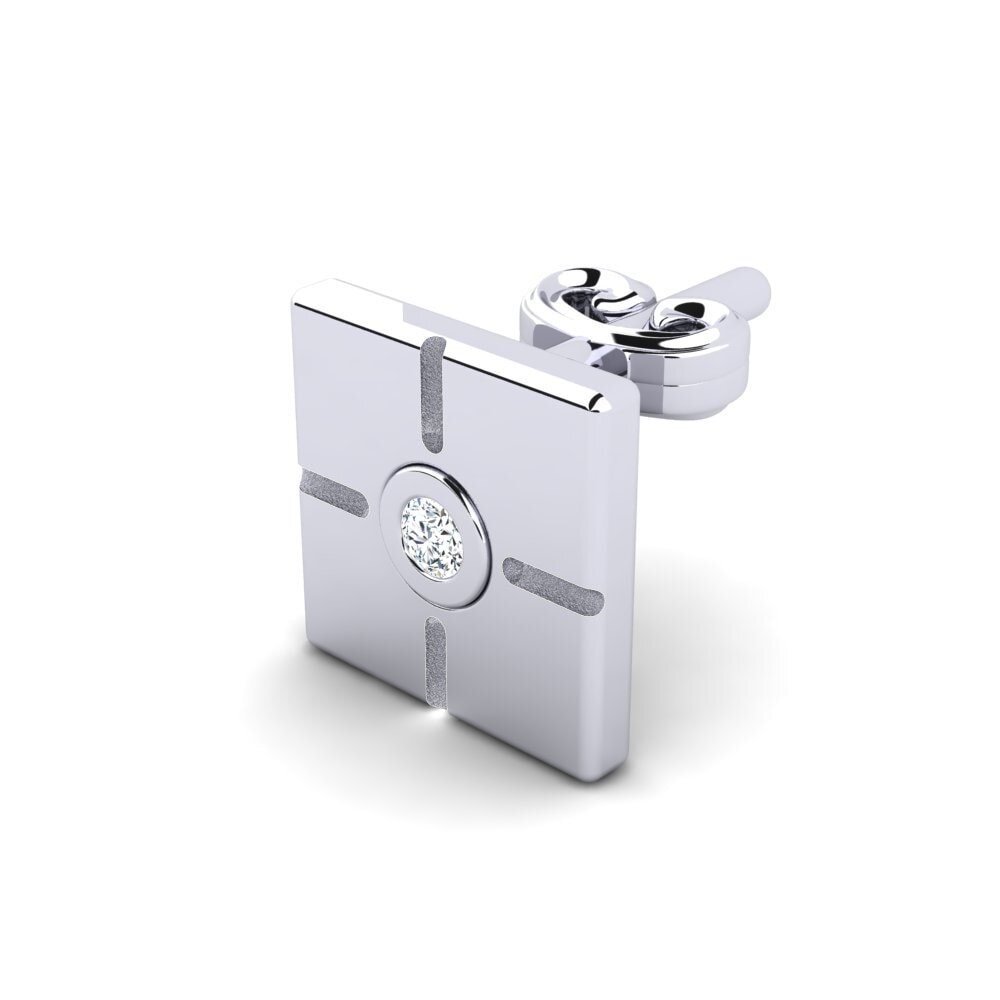 Zirconia Men's Earring Filate