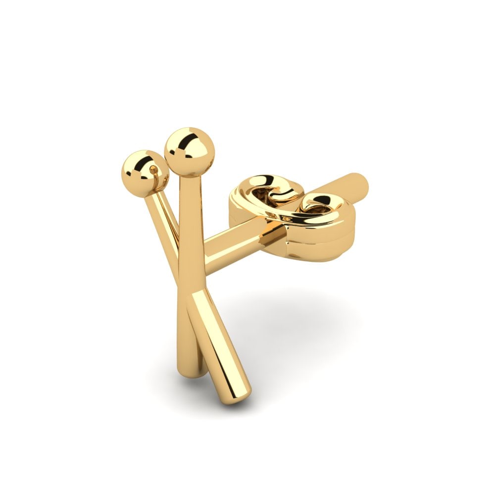 9k Oro Amarillo Pendiente para hombre Gilles