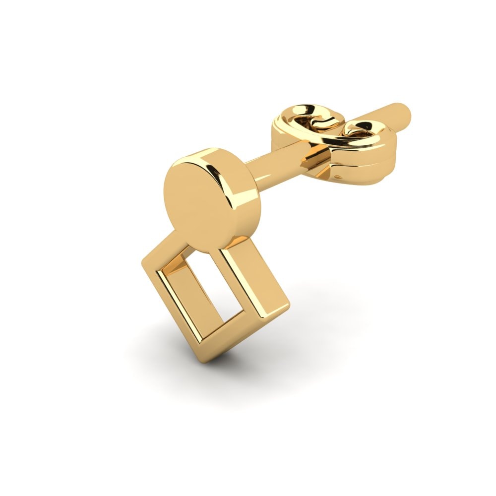 14k Oro Amarillo Pendiente para hombre Grenedel