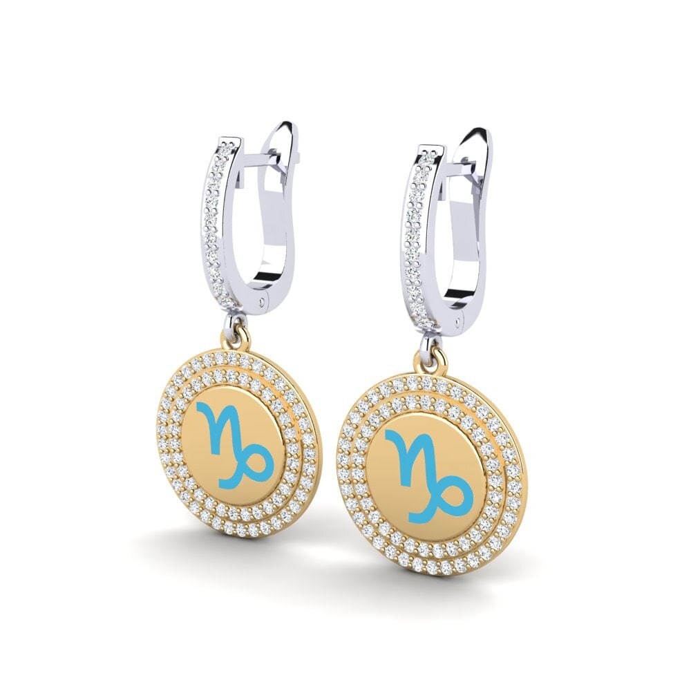 750 Weiß & Gelbgold Damen ohrring Scil - Capricorn