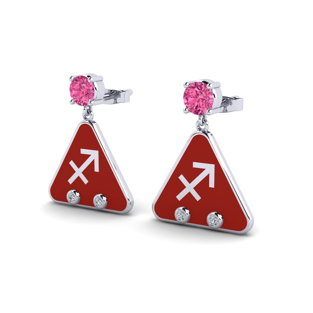 Pink Tourmaline Women's Earring Nund - Sagittarius