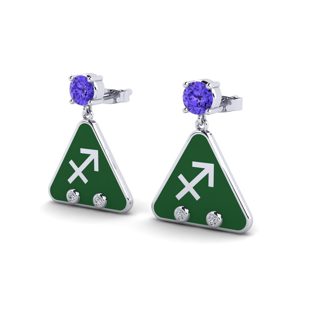 Tanzanite Women's Earring Nund - Sagittarius