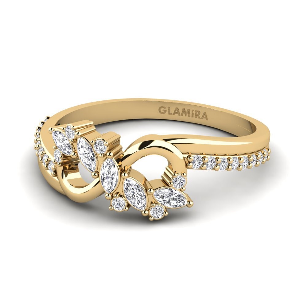 14k Oro Amarillo Anillo Chalybs