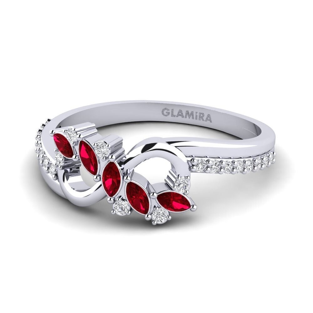 Circonita Roja Anillo Chalybs