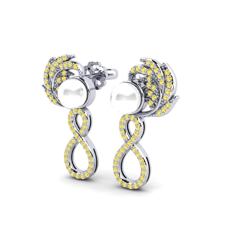 Yellow Sapphire Women's Earring Micorozon