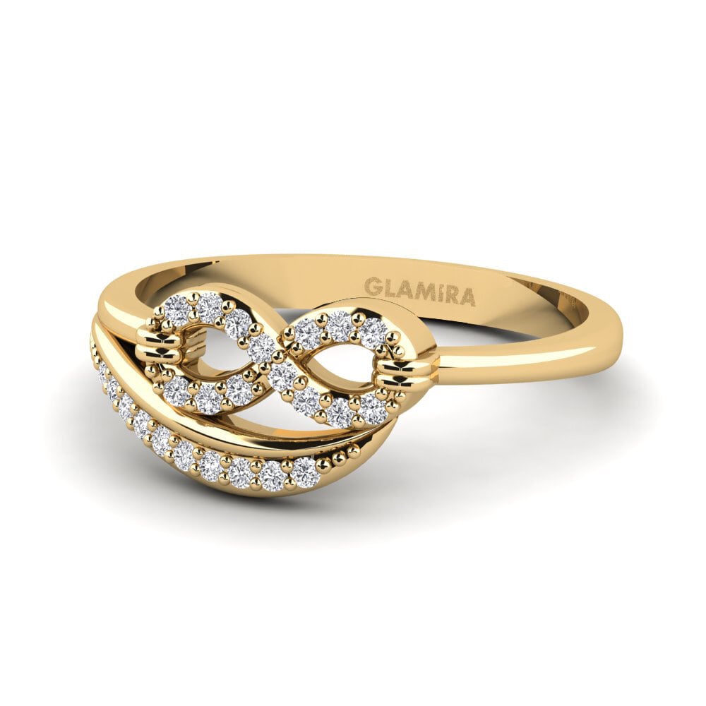 14k Oro Amarillo Anillo Sumpay