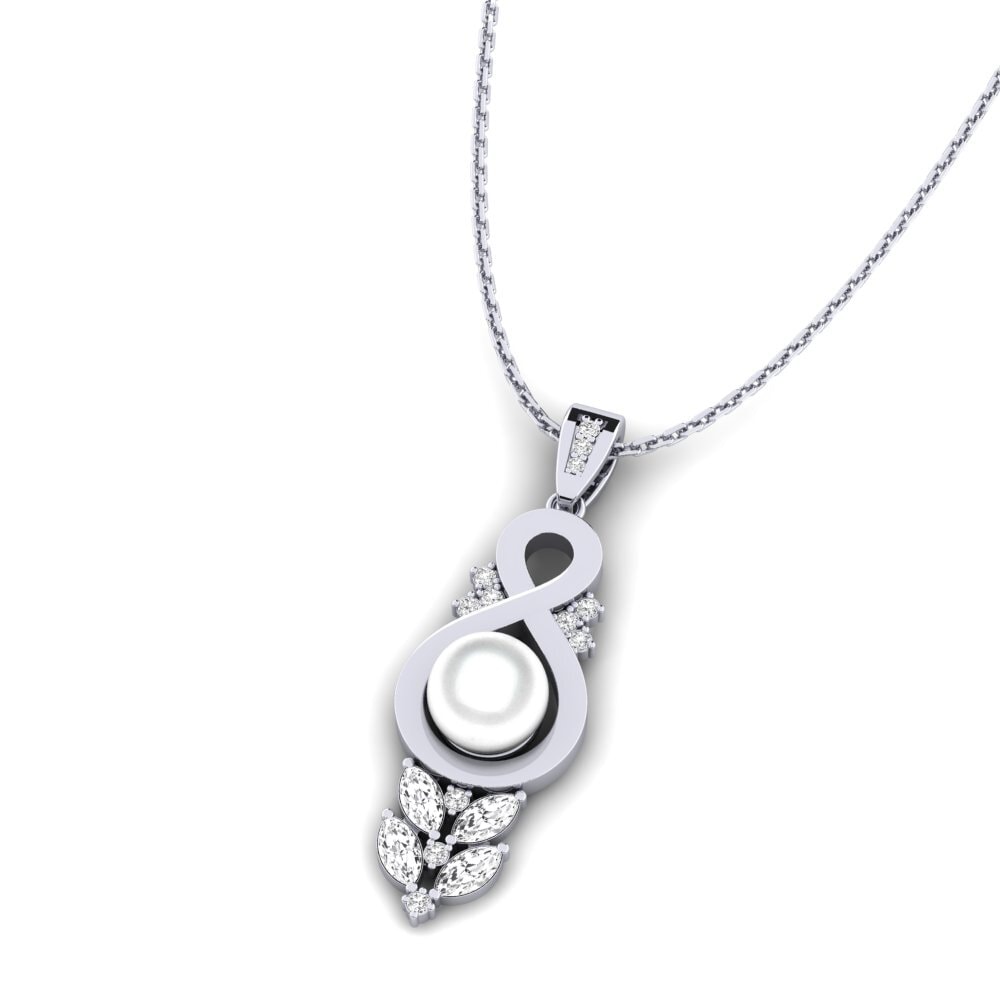 Marquesa Zafiro blanco Colgante de Mujer Trigon