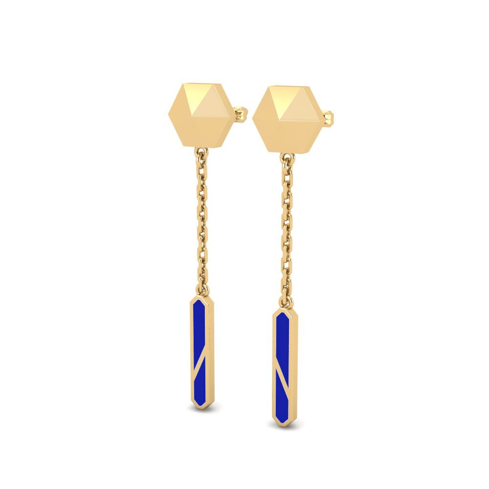 9k Oro Amarillo Pendientes Nerbina