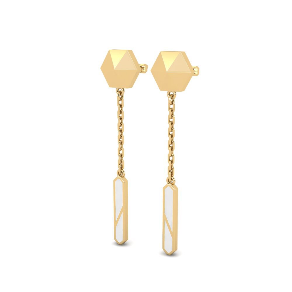 9k Oro Amarillo Pendientes Nerbina