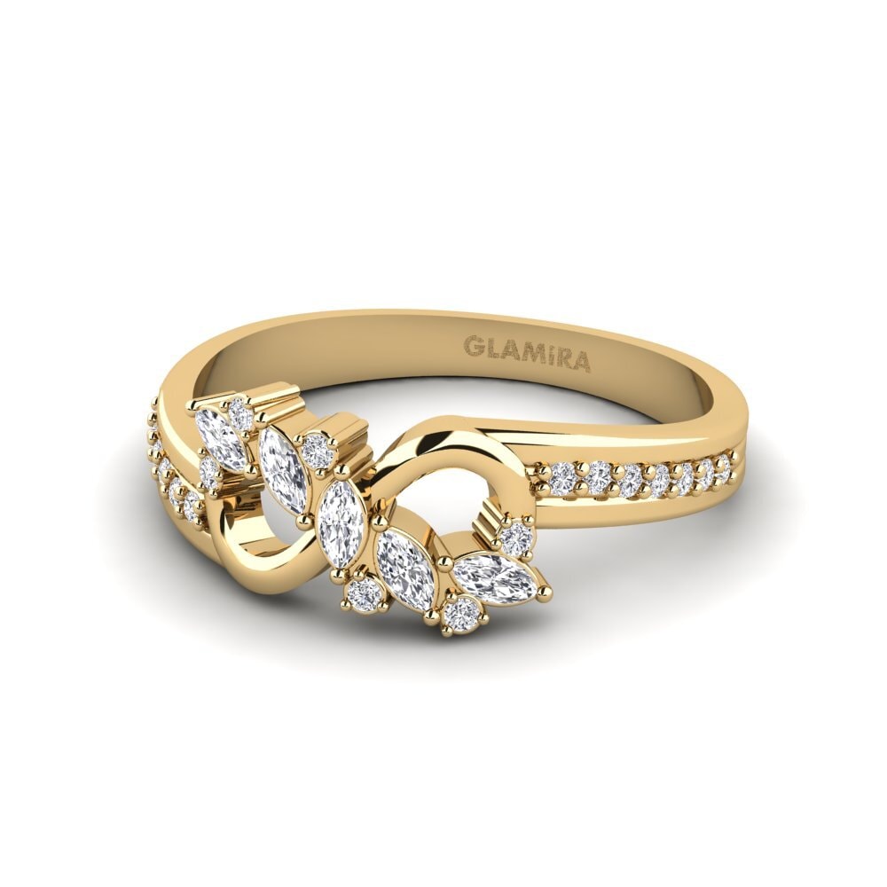14k Oro Amarillo Anillo Ferrum