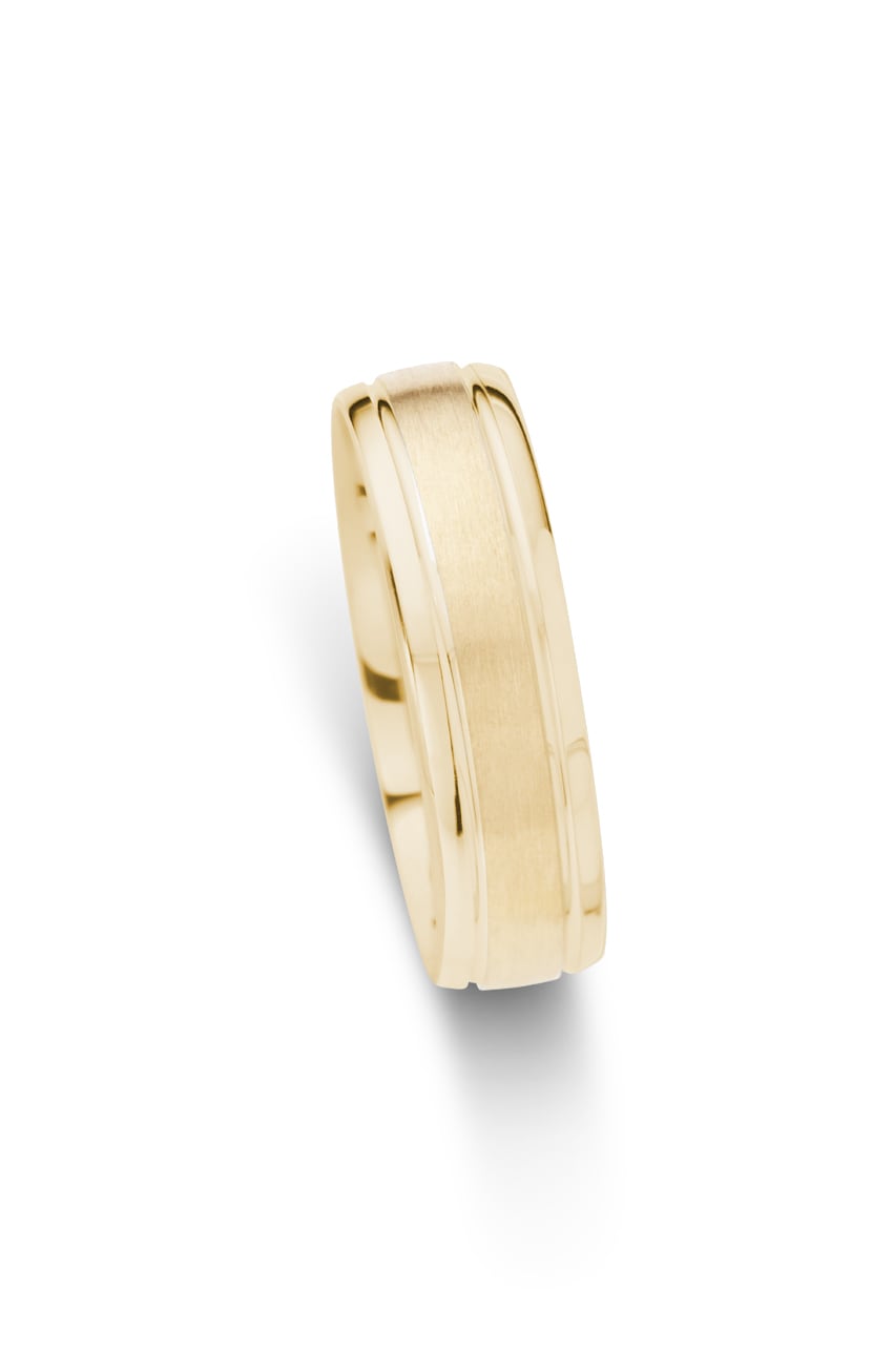 9k Yellow Gold Men's Wedding Ring Unique Love