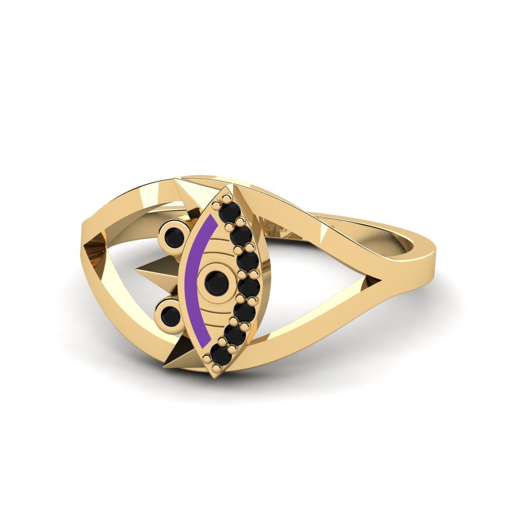 Zafiro negro Anillo Abaphezulu