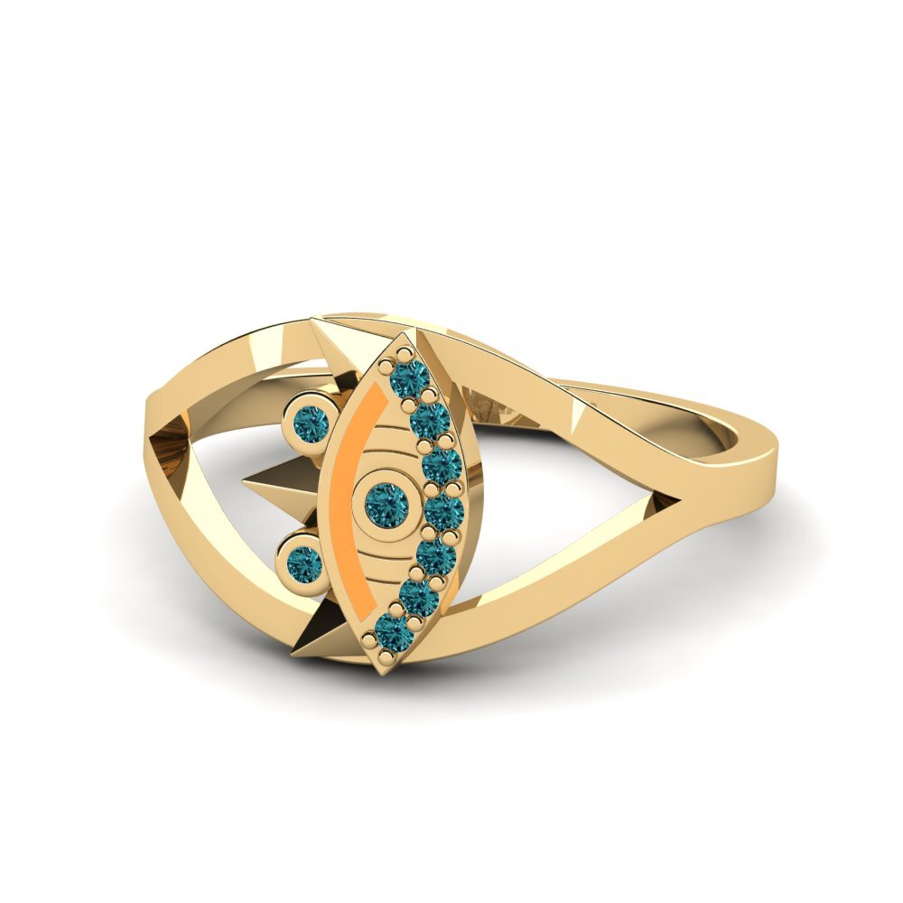 Blauer Diamant Ring Abaphezulu