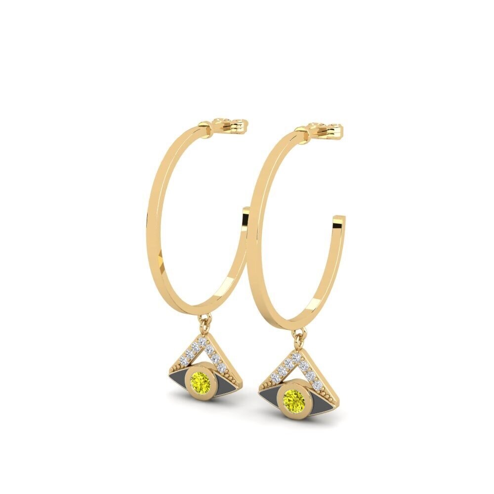 Yellow Diamond Women's Earring Acustico