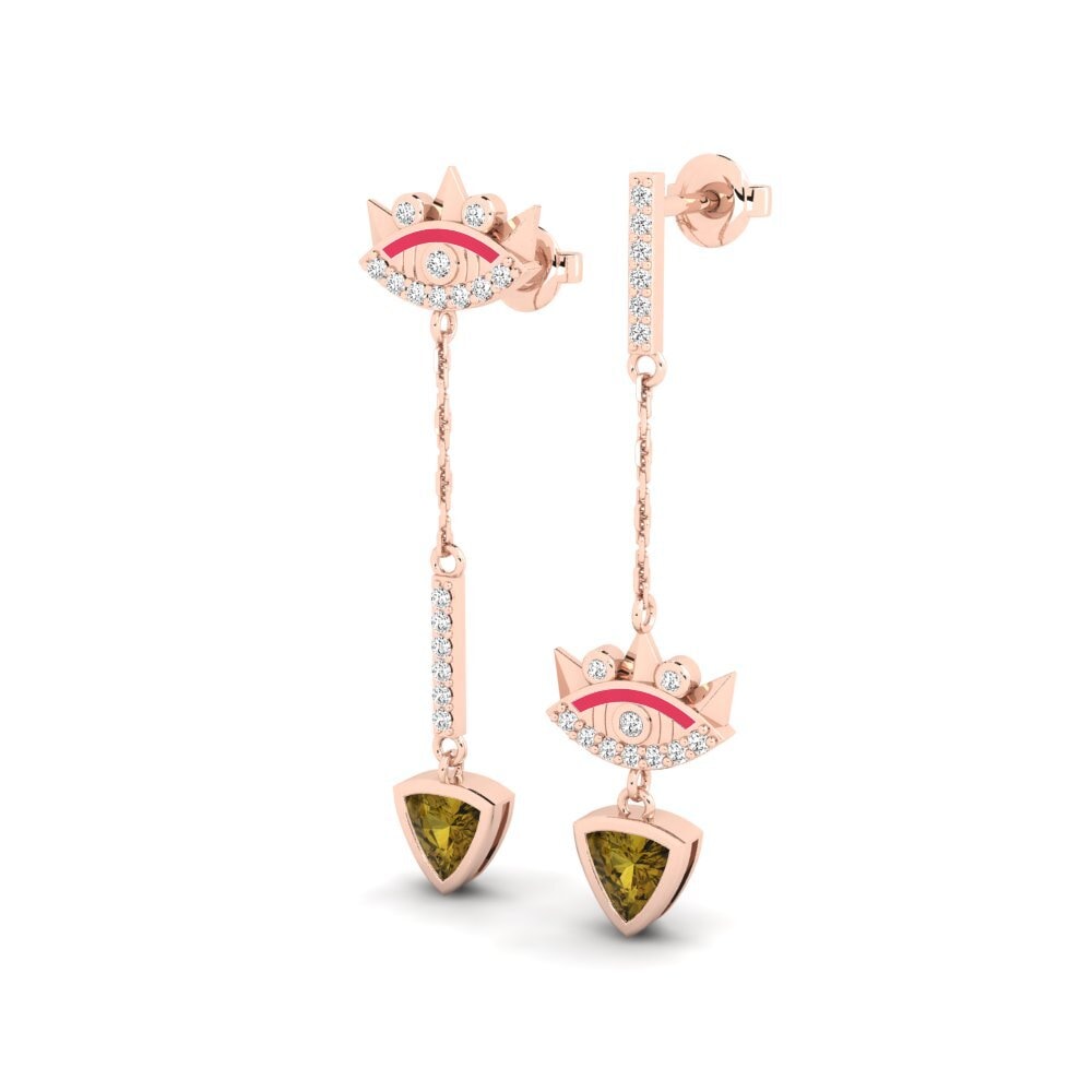 Zircone Marrone Orecchino da donna Agba
