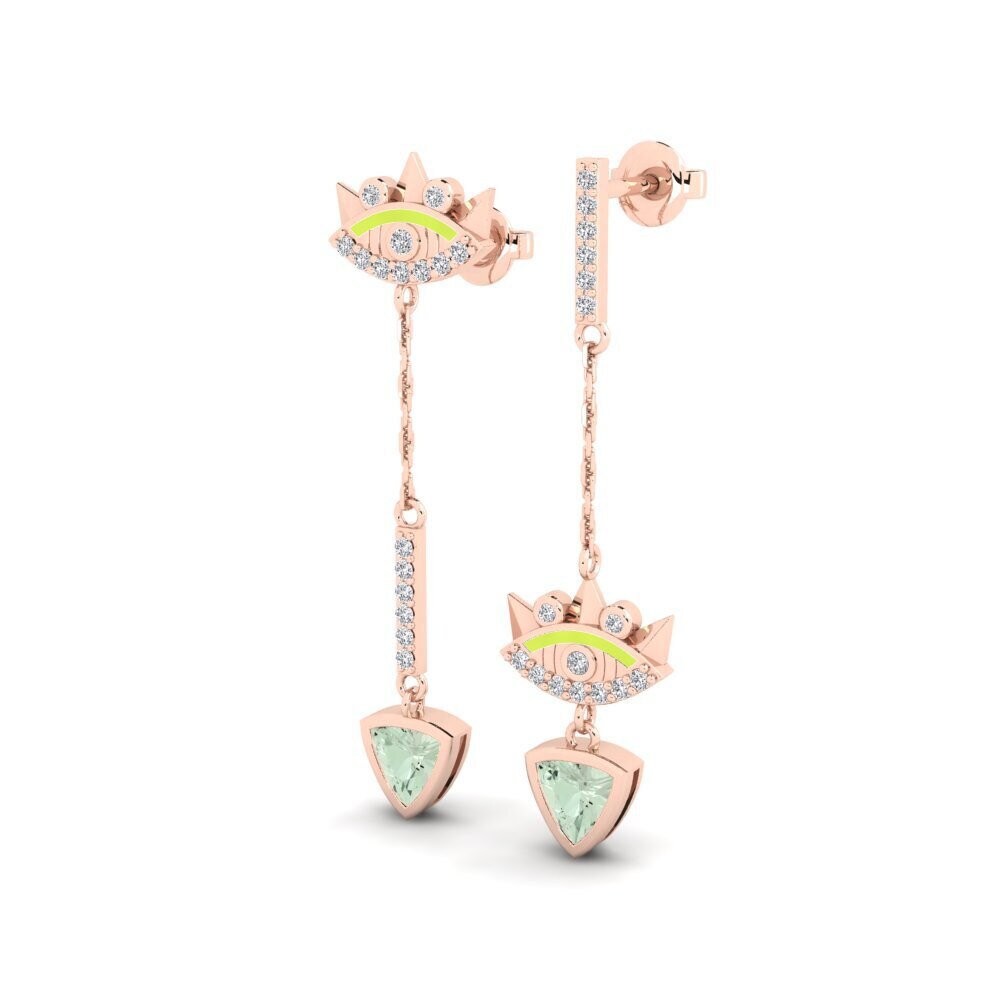 Green Amethyst Women's Earring Agba