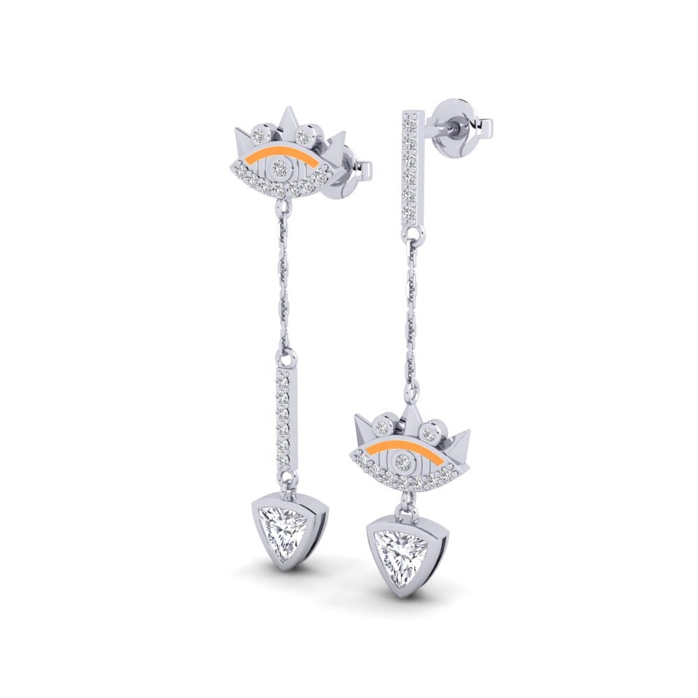 950 Platin Damen ohrring Agba