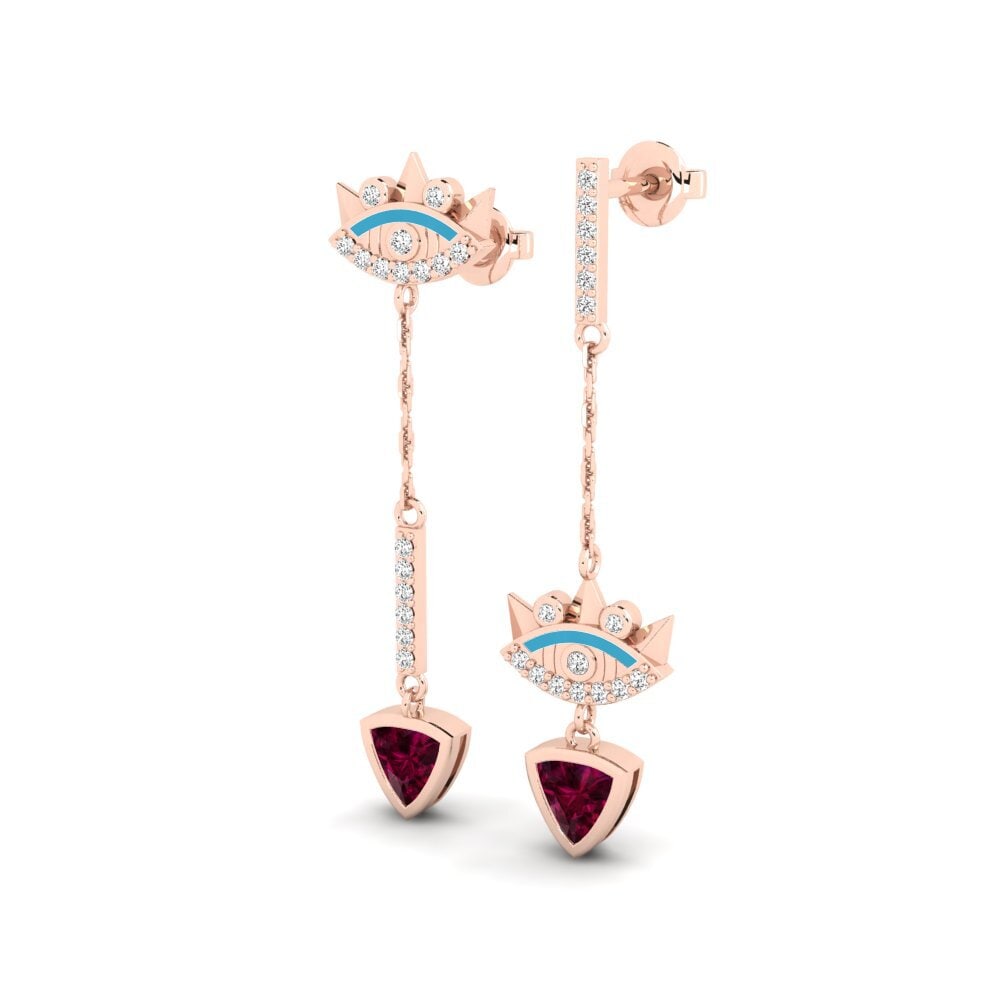 Granate Rhodolite Pendiente de mujer Agba