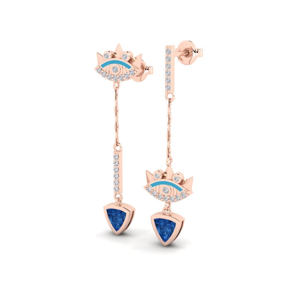 Dark Blue Zirconia Women's Earring Agba