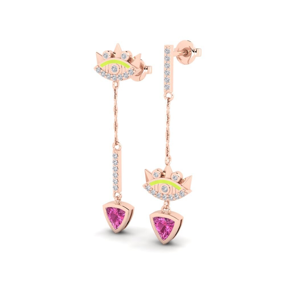 Pink Topaz Women's Earring Agba