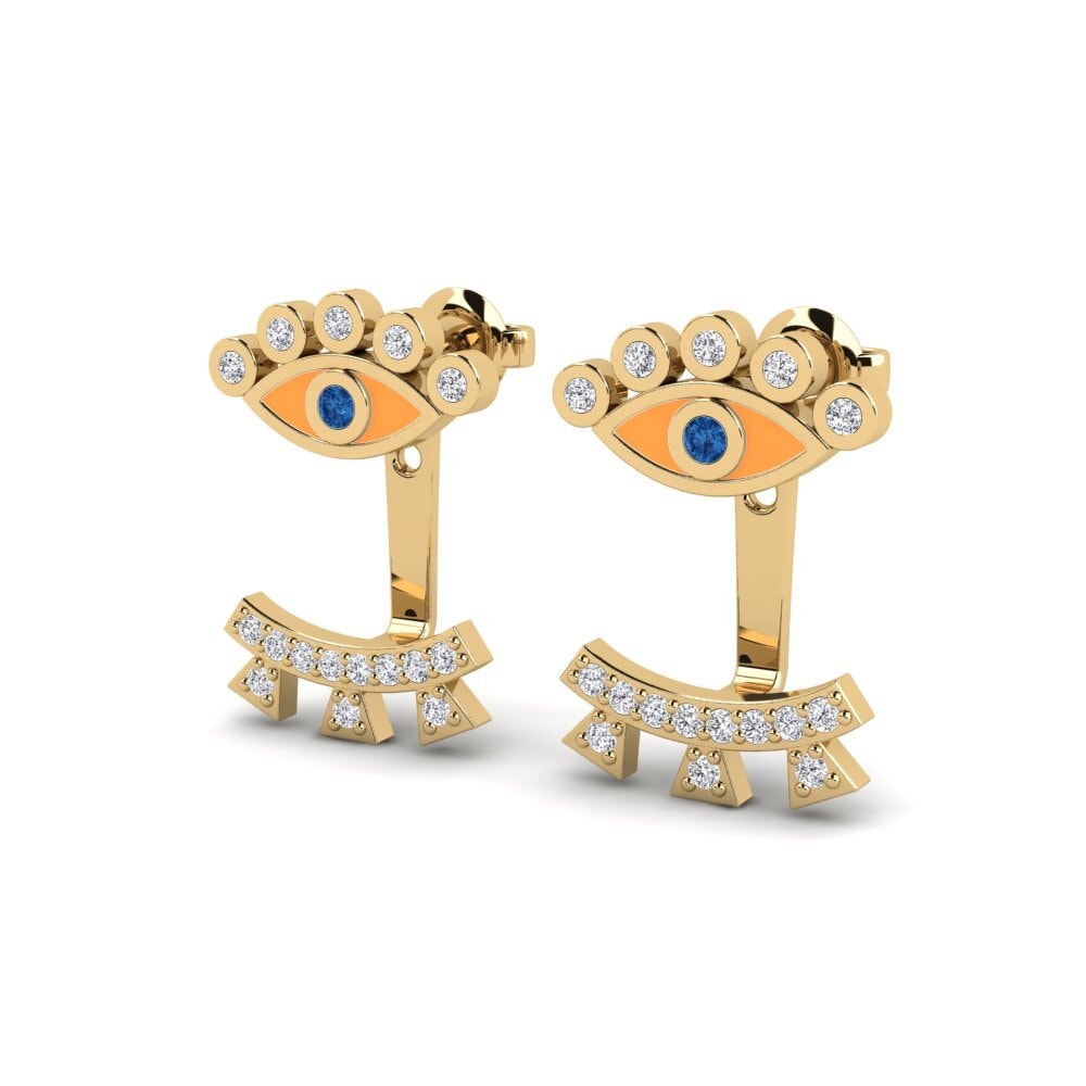 Dark Blue Zirconia Women's Earring Aigai