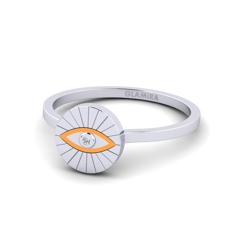 Weiß-Silber Ring Anggun