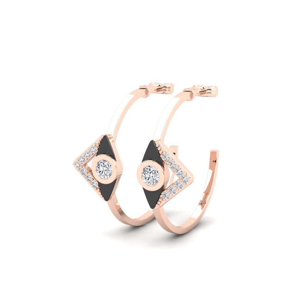 14k Rose Gold Women's Earring Aquca